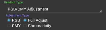 RGB/CMY Adjust Options