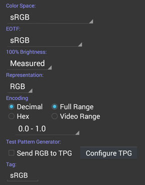 RGB configuration